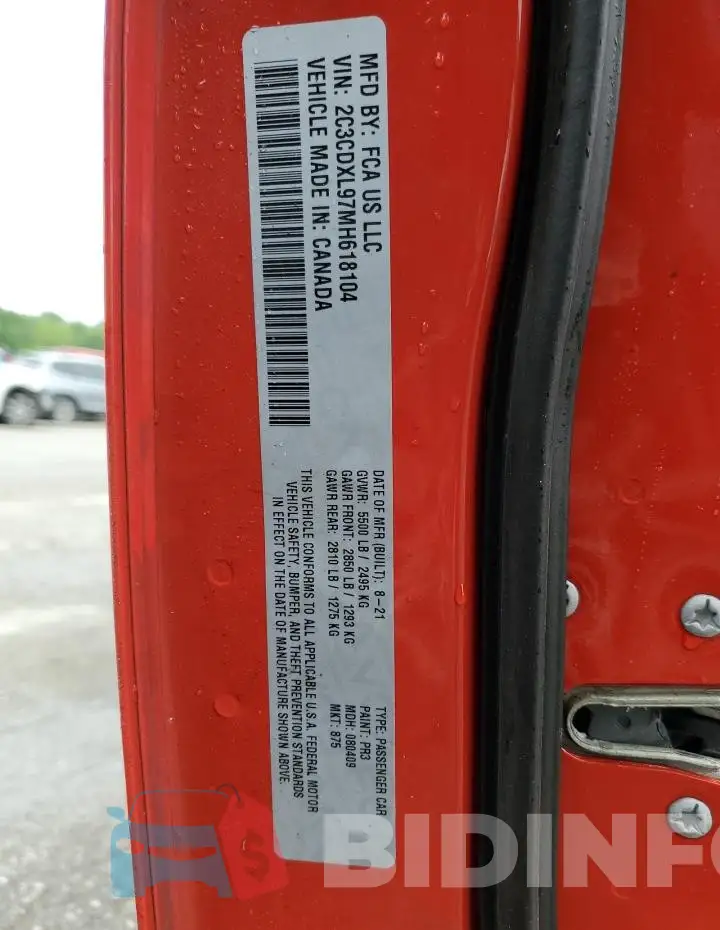 2C3CDXL97MH618104 Photo# 12