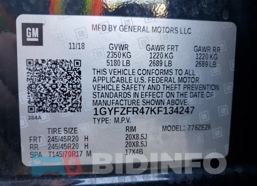 1GYFZFR47KF134247 Photo# 12