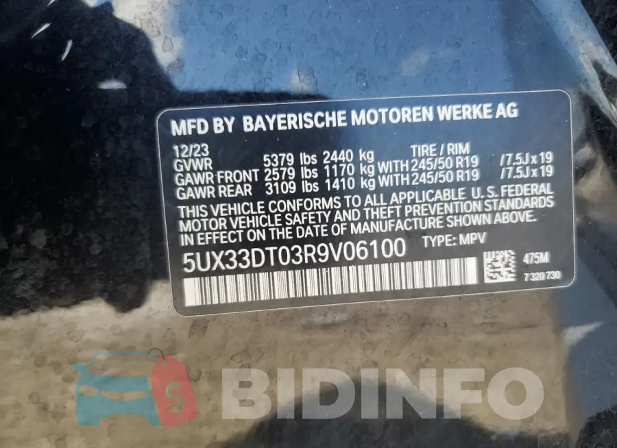 5UX33DT03R9V06100 Photo# 13