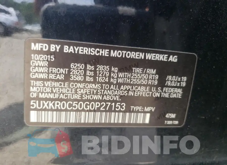 5UXKR0C50G0P27153 Photo# 13