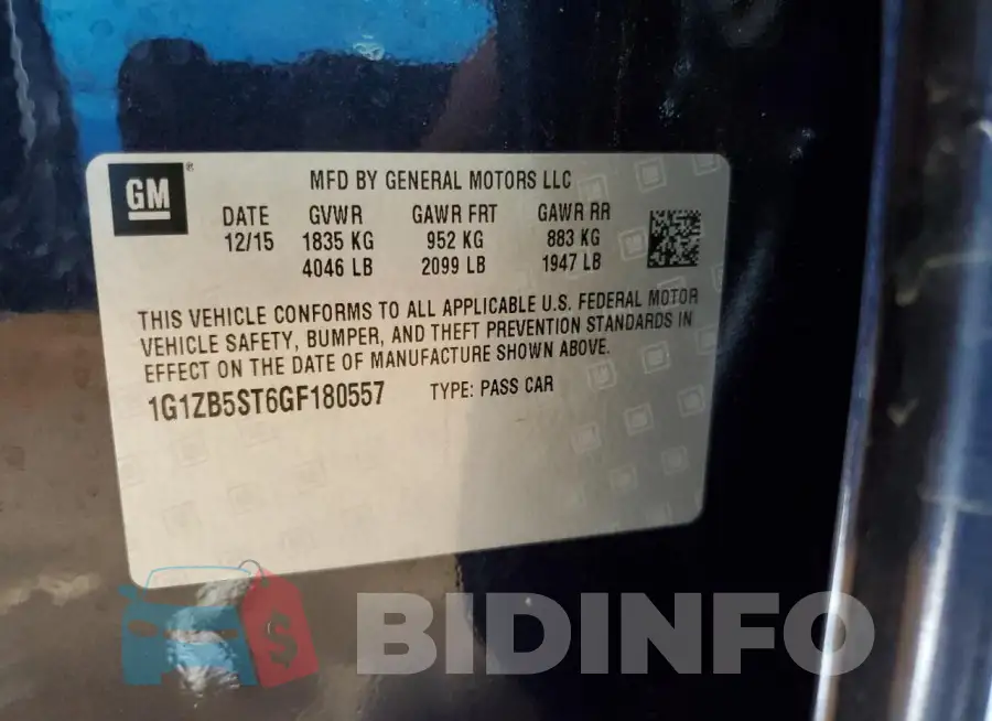1G1ZB5ST6GF180557 Photo# 12