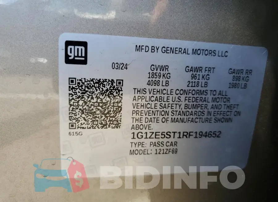 1G1ZE5ST1RF194652 Photo# 12