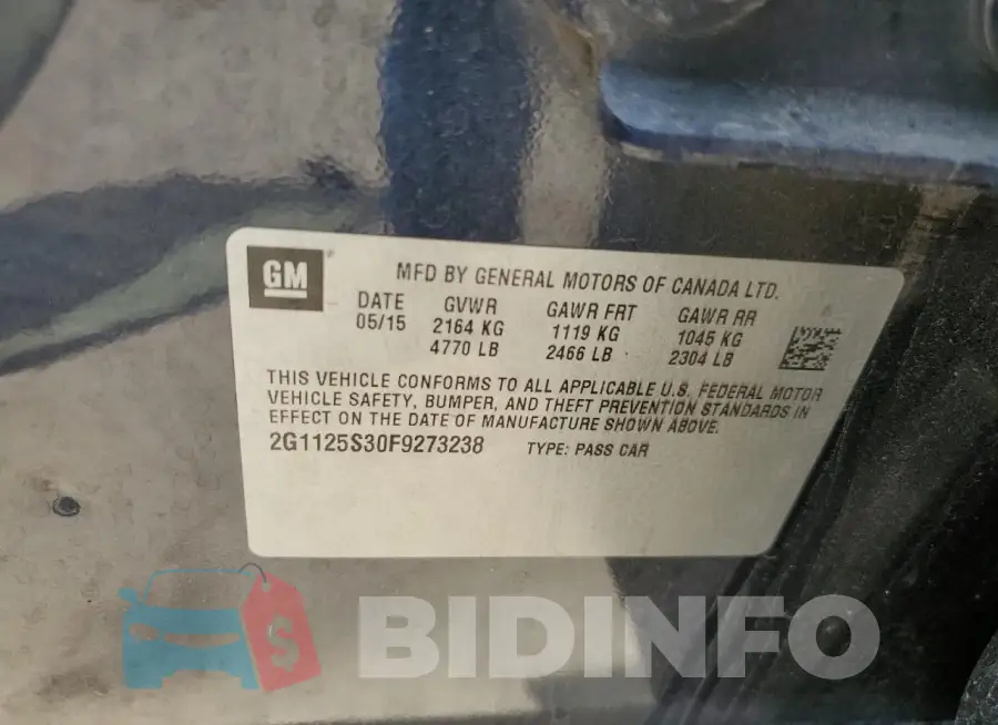 2G1125S30F9273238 Photo# 13