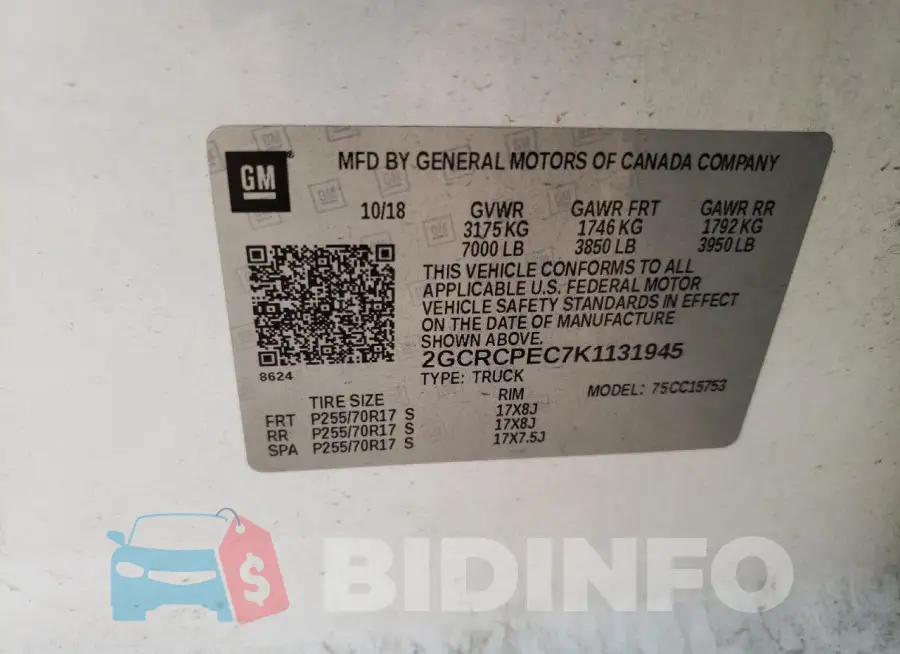 2GCRCPEC7K1131945 Photo# 13