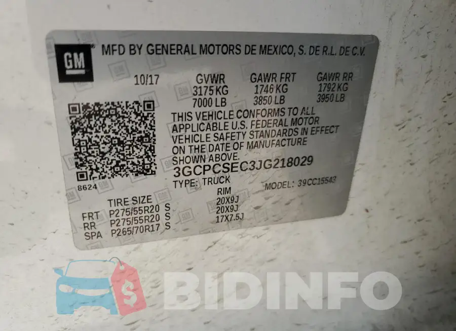 3GCPCSEC3JG218029 Photo# 12