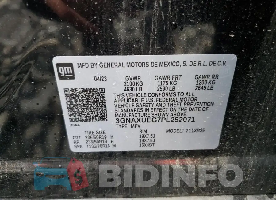 3GNAXUEG7PL252071 Photo# 13