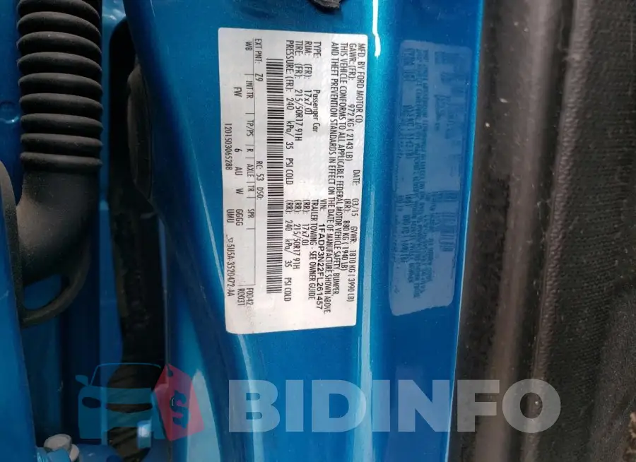 1FADP3N22FL261457 Photo# 13