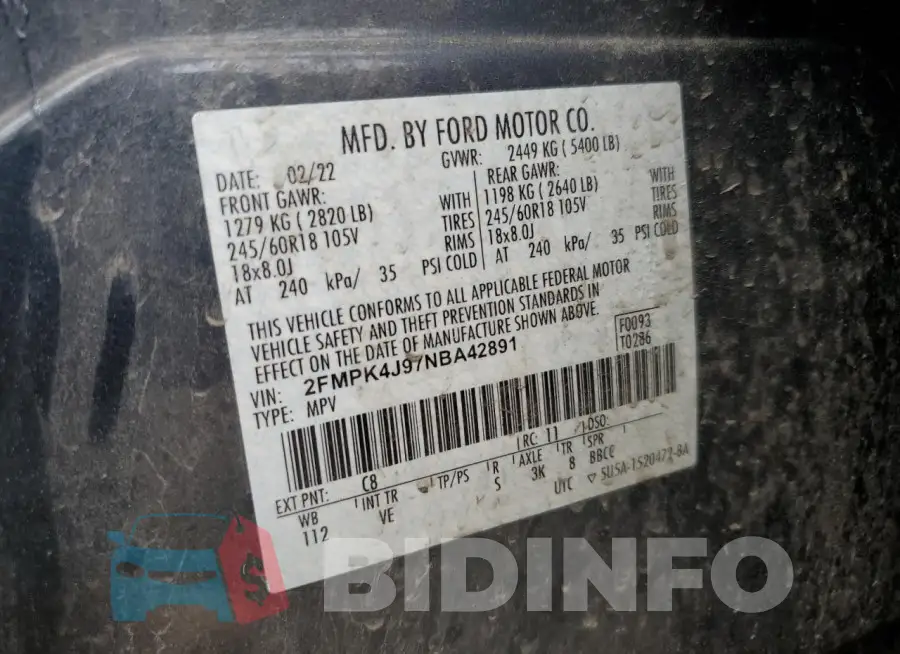 2FMPK4J97NBA42891 Photo# 13