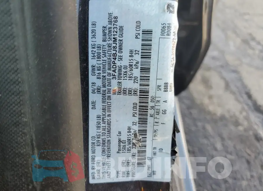 3FADP4BJ8JM123768 Photo# 13