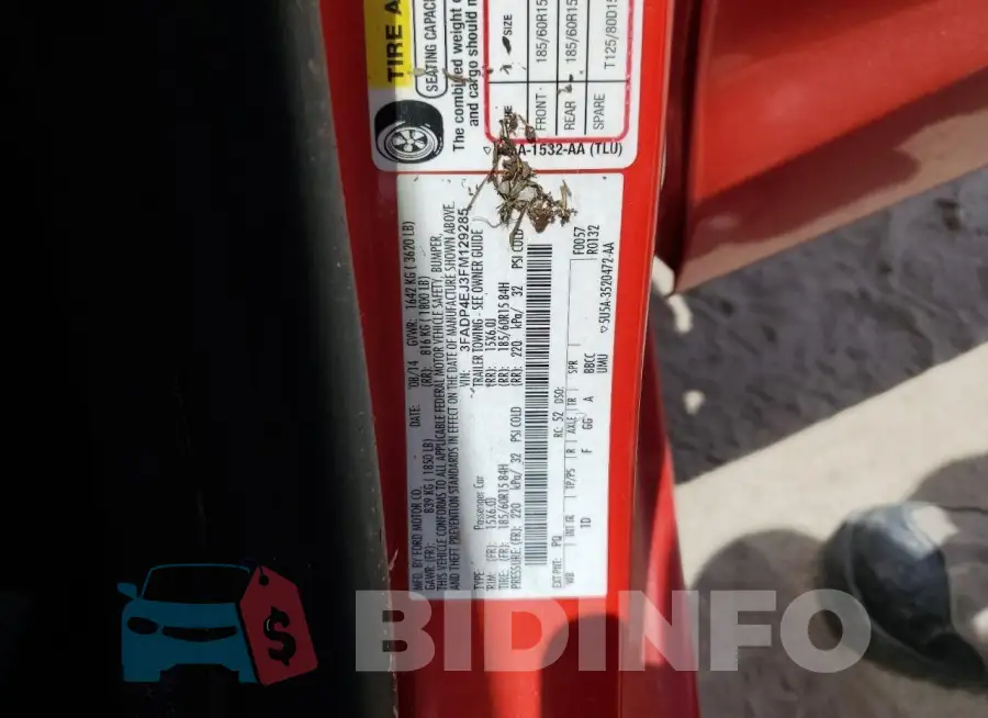 3FADP4EJ3FM129285 Photo# 13