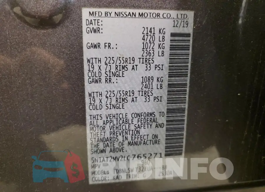 5N1AT2MV2LC765271 Photo# 12