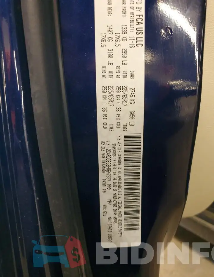 2C4RDGBG2HR647337 Photo# 14