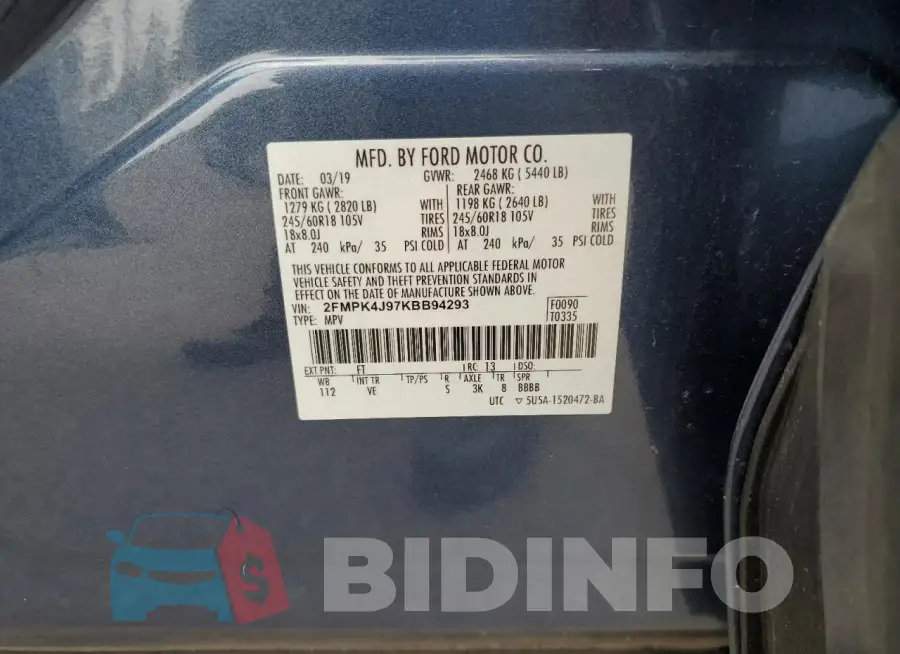 2FMPK4J97KBB94293 Photo# 14