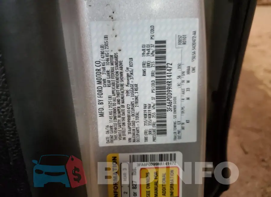 3FA6P0D99HR141472 Photo# 13