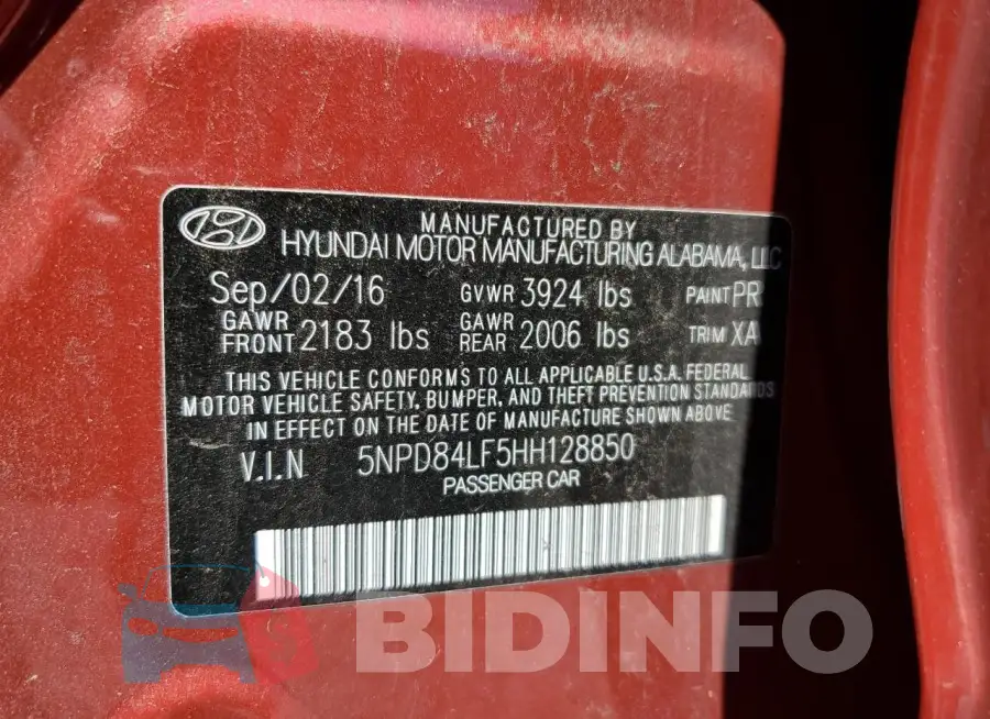5NPD84LF5HH128850 Photo# 12