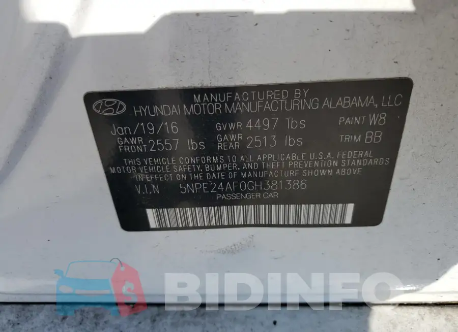 5NPE24AF0GH381386 Photo# 12