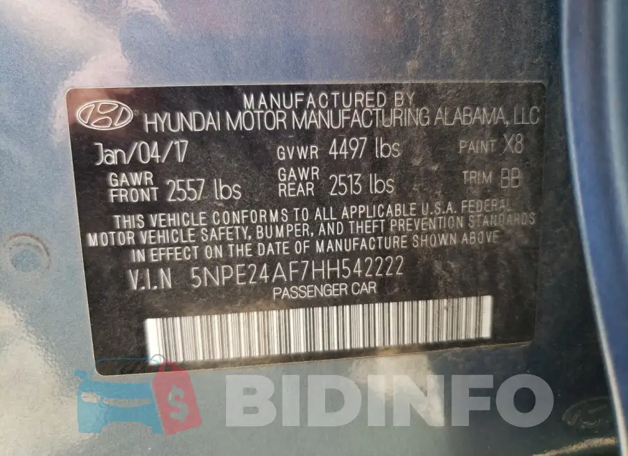 5NPE24AF7HH542222 Photo# 12