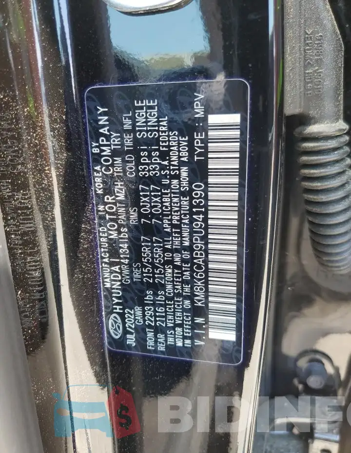 KM8K6CAB9PU941390 Photo# 13