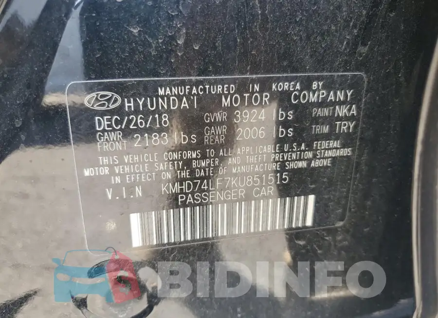 KMHD74LF7KU851515 Photo# 12