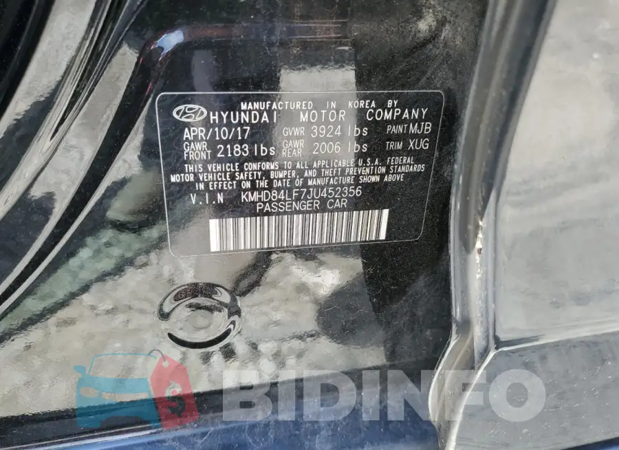 KMHD84LF7JU452356 Photo# 13