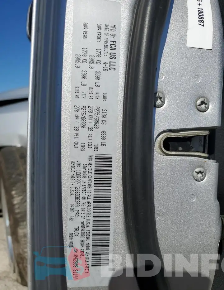 1C6RR7FT2GS336309 Photo# 12