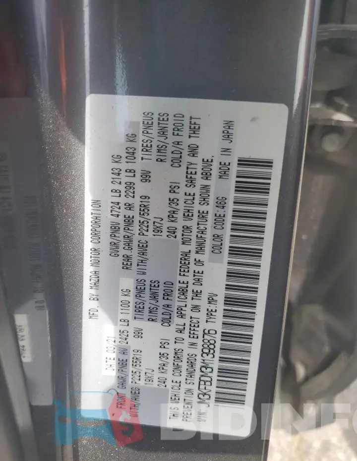 JM3KFBDM3M1398876 Photo# 13