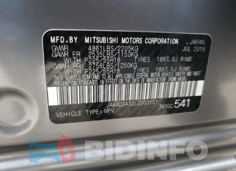 JA4AD2A32LZ003151 Photo# 12