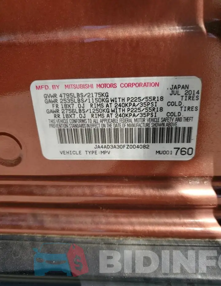 JA4AD3A30FZ004082 Photo# 12