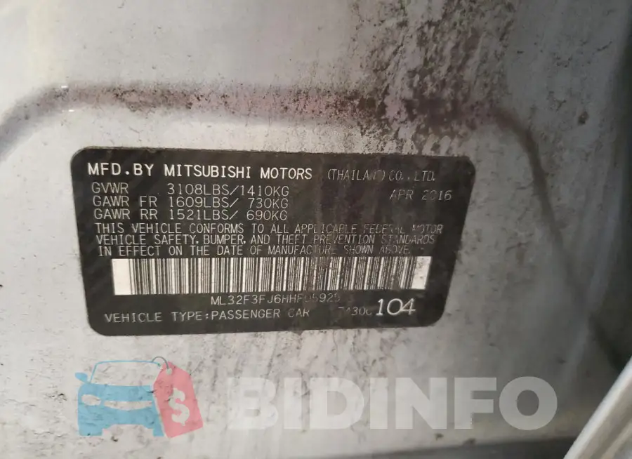 ML32F3FJ6HHF05925 Photo# 13