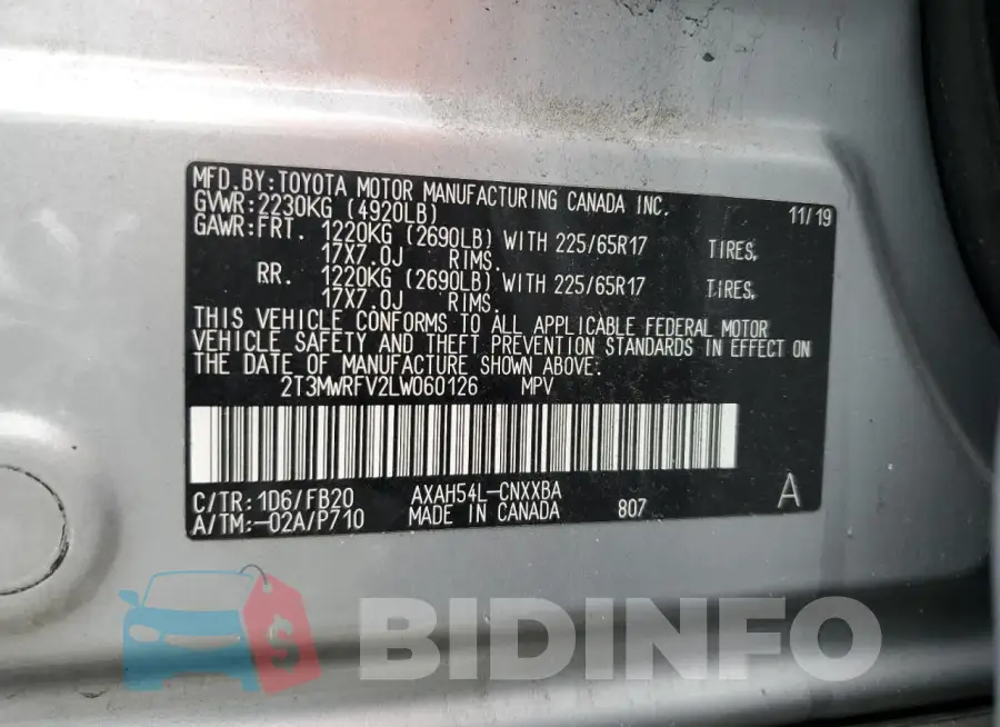 2T3MWRFV2LW060126 Photo# 13