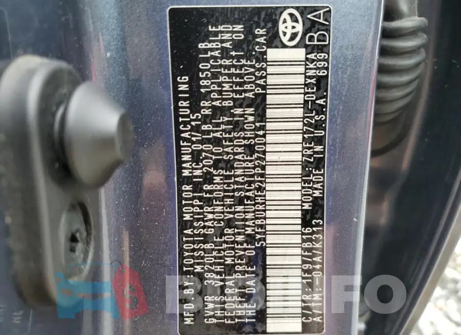 5YFBURHE2FP270041 Photo# 12