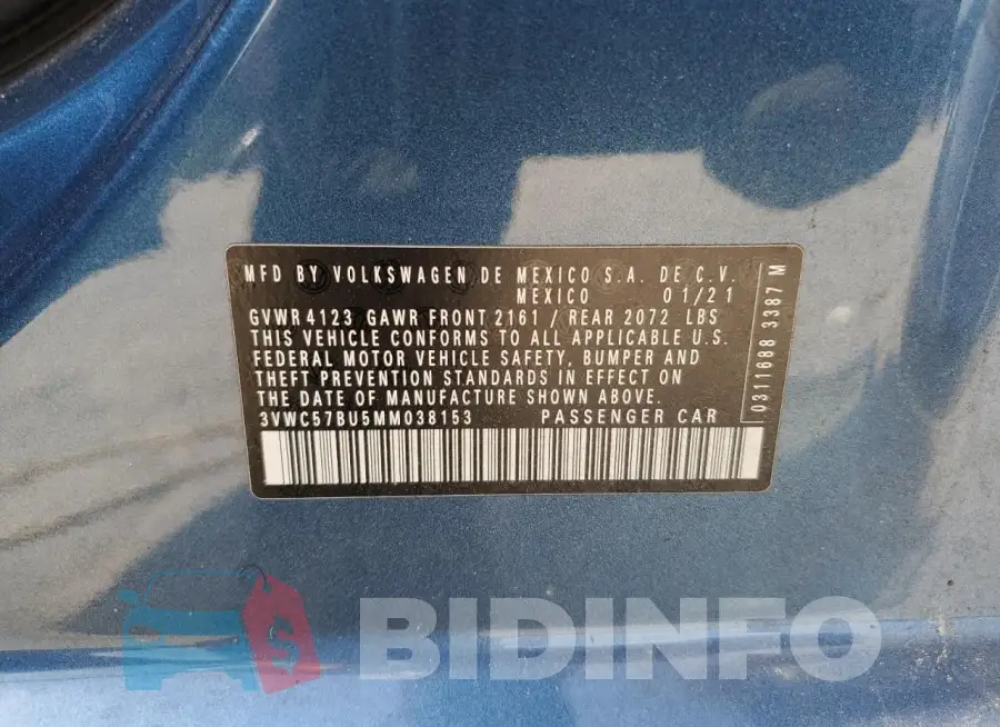 3VWC57BU5MM038153 Photo# 13