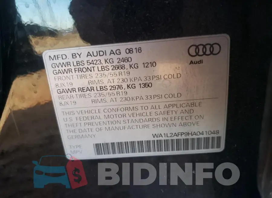 WA1L2AFP9HA041048 Photo# 12