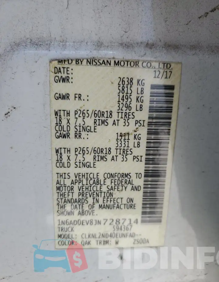 1N6AD0EV8JN728714 Photo# 13
