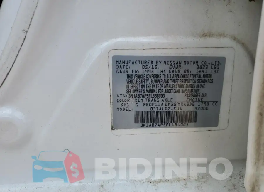 3N1AB7AP5FL656003 Photo# 13