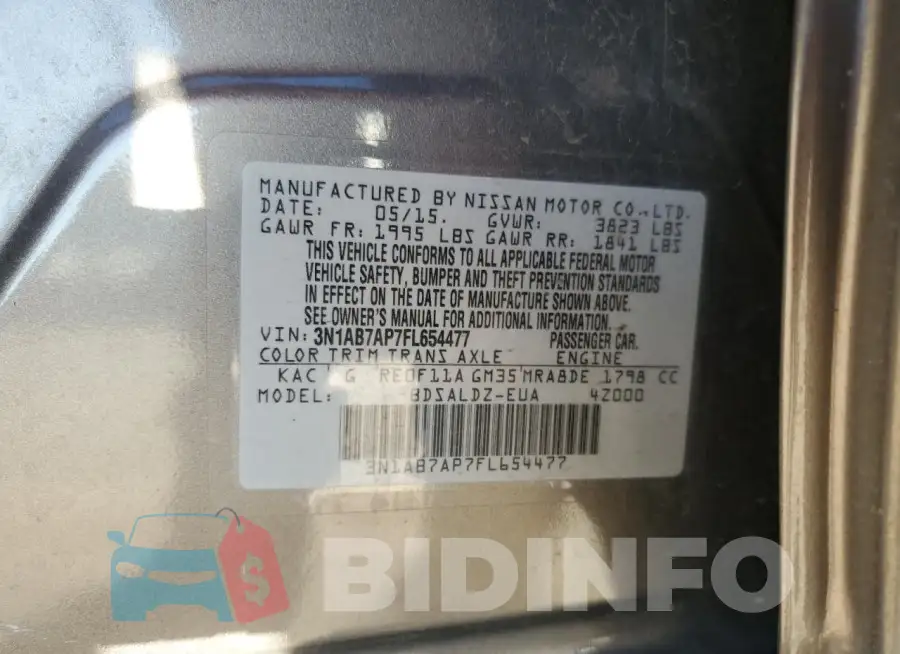 3N1AB7AP7FL654477 Photo# 12
