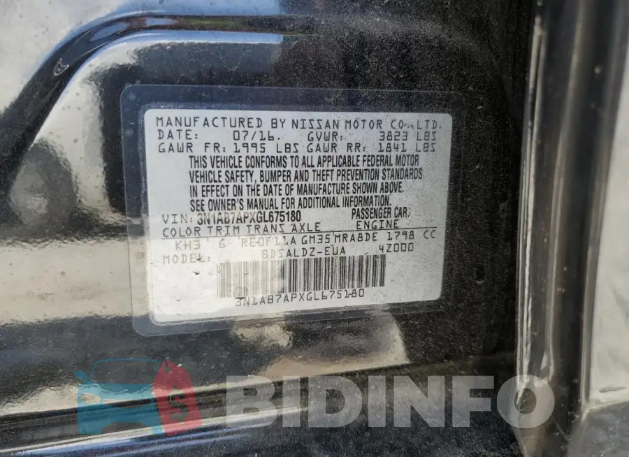 3N1AB7APXGL675180 Photo# 12