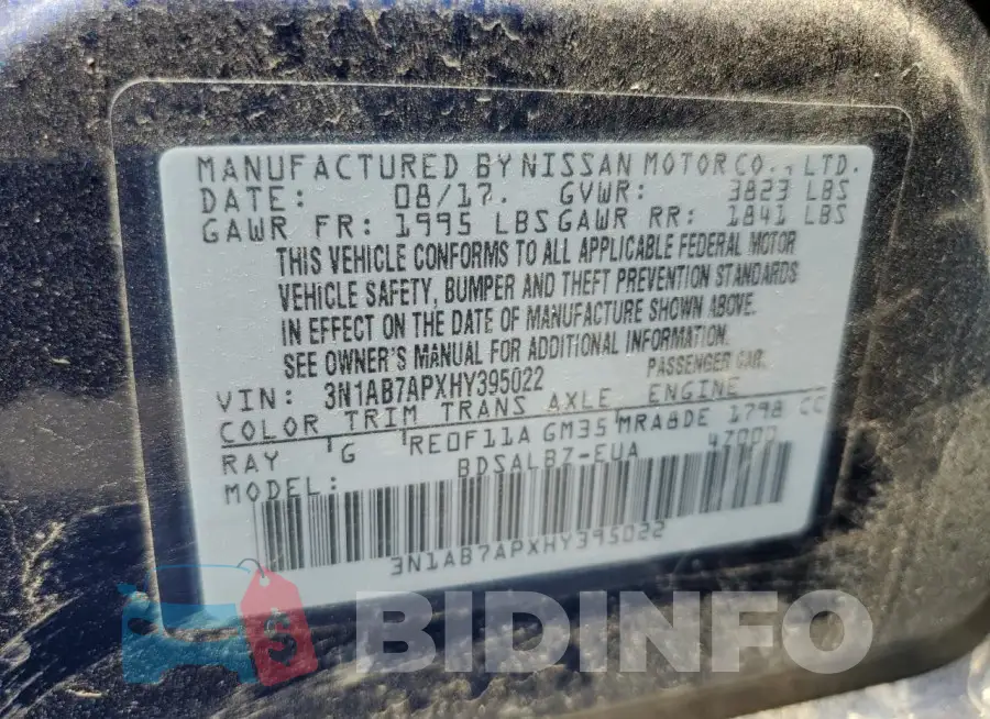 3N1AB7APXHY395022 Photo# 12