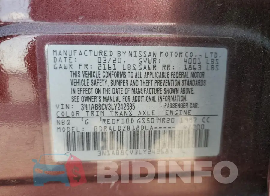 3N1AB8CV3LY242685 Photo# 12