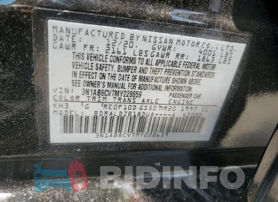 3N1AB8CV7MY228659 Photo# 12