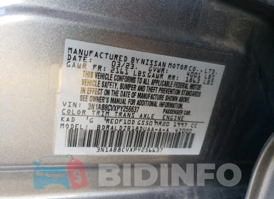 3N1AB8CVXPY256637 Photo# 12