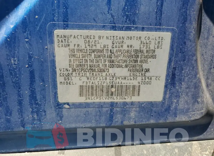 3N1CP5CV2ML530673 Photo# 12
