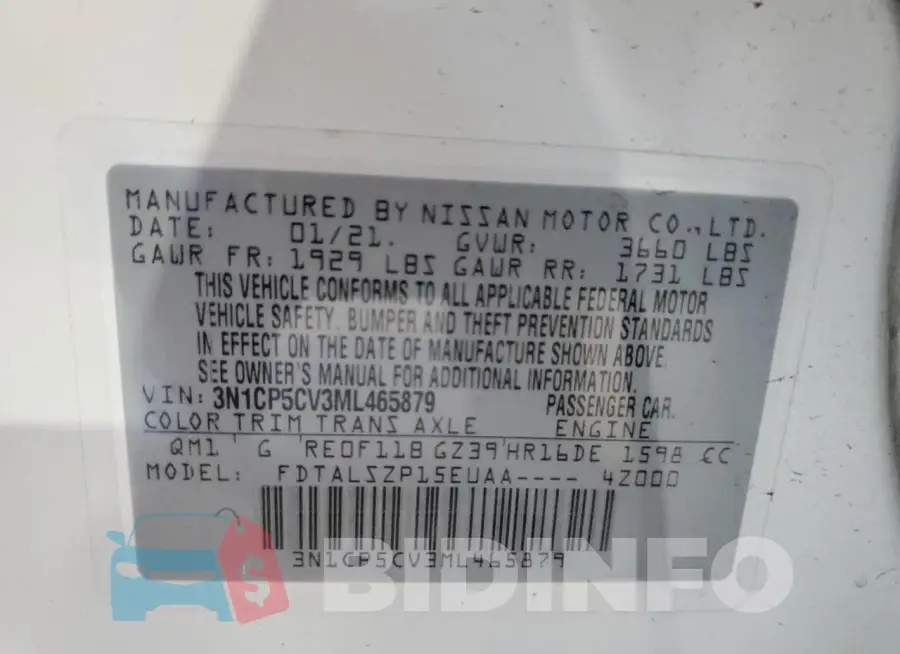 3N1CP5CV3ML465879 Photo# 13
