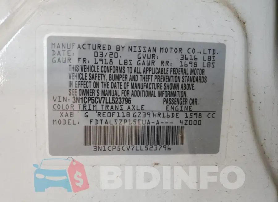 3N1CP5CV7LL523796 Photo# 13