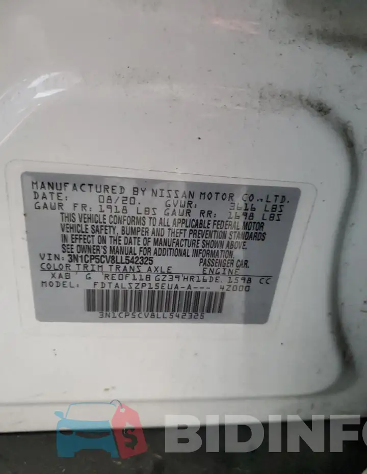 3N1CP5CV8LL542325 Photo# 13