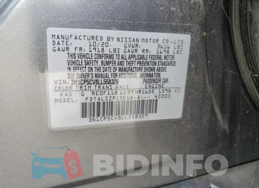 3N1CP5CV8LL558329 Photo# 13