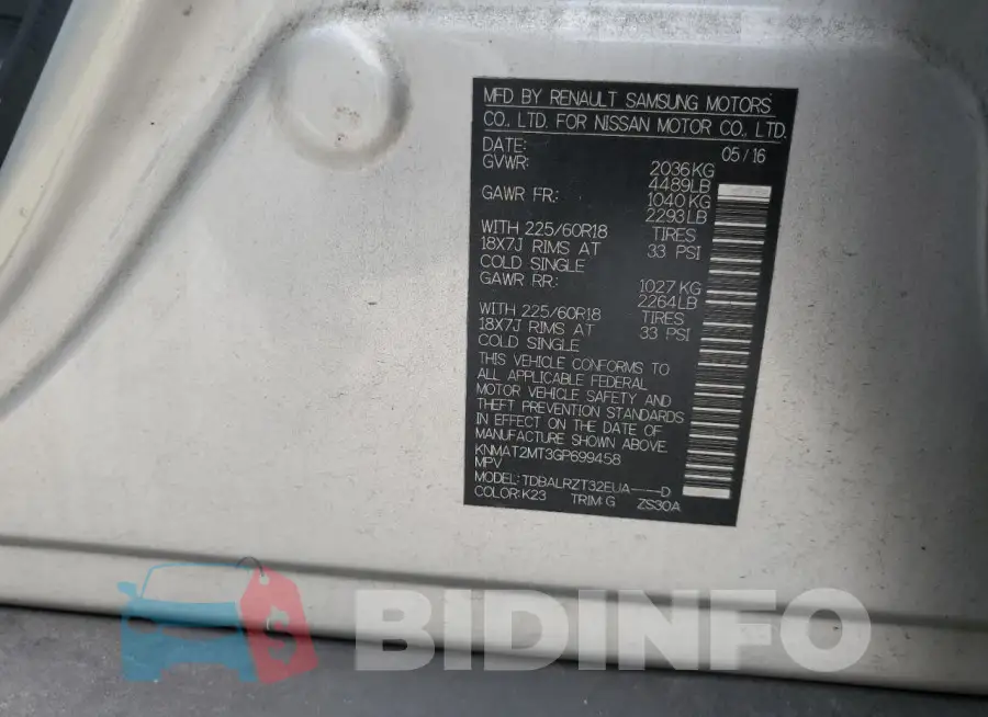 KNMAT2MT3GP699458 Photo# 13