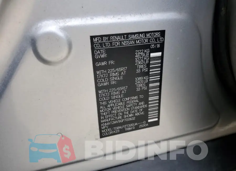 KNMAT2MV9GP700632 Photo# 12