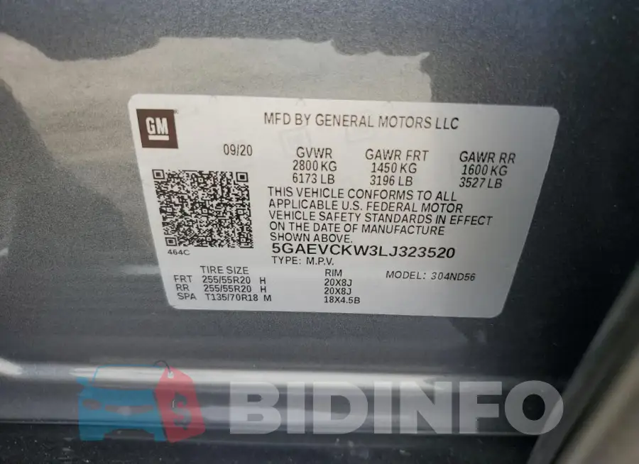 5GAEVCKW3LJ323520 Photo# 13