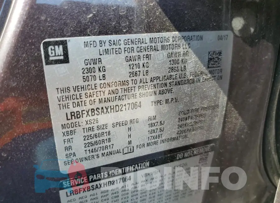 LRBFXBSAXHD217064 Photo# 13